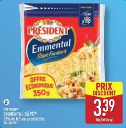 ALDI PRÉSIDENT EMMENTAL RÂPÉ offre