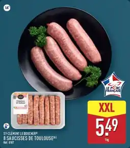 ALDI ST-CLÉMENT LE BOUCHER 8 SAUCISSES DE TOULOUSE offre