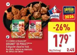 ALDI ST-CLÉMENT LE VOLAILLER GRIGNOT' DE POULET offre