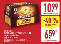 ALDI GRIMBERGEN BIÈRE D'ABBAYE BLONDE offre