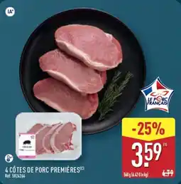 ALDI Le Porc Français 4 Côtes de Porc Premières offre