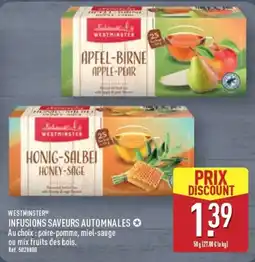 ALDI WESTMINSTER INFUSIONS SAVEURS AUTOMNALES offre