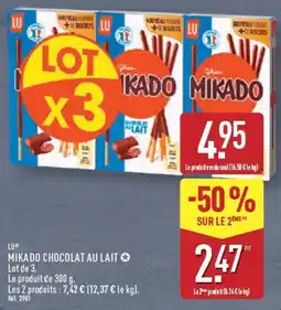 ALDI LU MIKADO CHOCOLAT AU LAIT offre