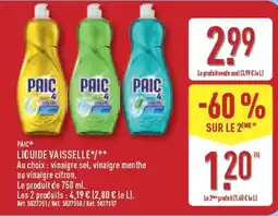 ALDI PAIC LIQUIDE VAISSELLE offre