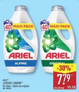 ALDI ARIEL LESSIVE LIQUIDE offre