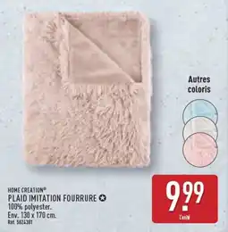 ALDI HOME CREATION PLAID IMITATION FOURRURE offre
