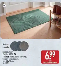 ALDI HOME CREATION PAILLASSON offre
