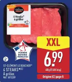 ALDI St-Clément Le Boucher 4 Steaks offre