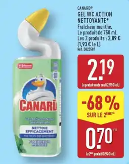 ALDI CANARD GEL WC ACTION NETTOYANTE offre