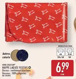 ALDI HOME CREATION NAPPE LAQUÉE FESTIVE offre
