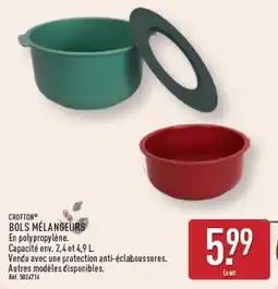 ALDI CROFTON BOLS MÉLANGEURS offre
