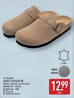 ALDI UP 2 FASHION® SABOTS EN DAIM offre