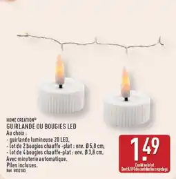 ALDI HOME CREATION GUIRLANDE OU BOUGIES LED offre