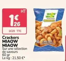 Promocash MIAOW MIAOW Crackers offre