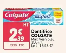 Promocash Colgate Dentifrice offre