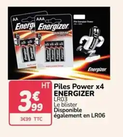 Promocash Energizer Piles Power offre