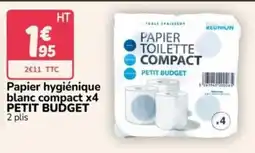 Promocash PETIT BUDGET Papier hygiénique blanc compact offre