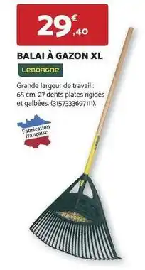 Bricomarché Leborgne - balai à gazon xl offre