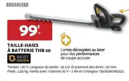 Bricomarché Taille-haies à batterie thb 20 offre