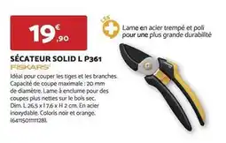 Bricomarché Fiskars - sécateur solid l p361 offre