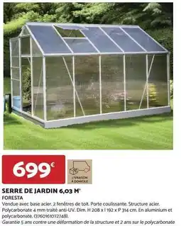Bricomarché Dim - serre de jardin 6.03 m offre