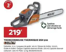 Bricomarché Facile - tronçonneuse thermique gsh 510 offre