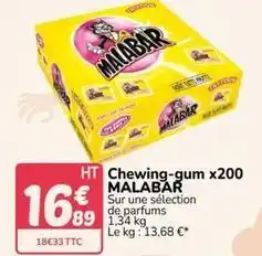 Promocash Malabar - chewing-gum x200 offre