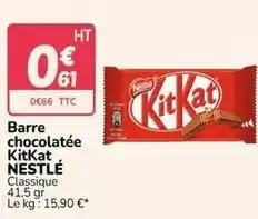 Promocash Nestlé - barre chocolatee kitkat offre