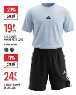 Intersport Adidas TEE-SHIRT HOMME PETIT LOGO offre