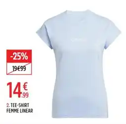 Intersport adidas TEE-SHIRT FEMME LINEAR offre