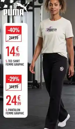 Intersport PUMA TEE-SHIRT FEMME GRAPHIC offre