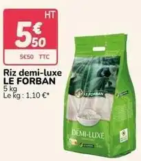 Promocash Le forban - riz demi-luxe offre