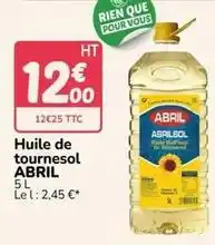 Promocash Huile de tournesol offre