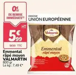 Promocash Valmartin - emmental rapé moyen offre