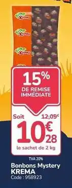 Promocash Krema - bonbons mystery offre