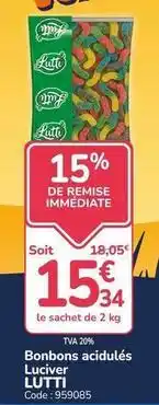 Promocash Lutti - bonbons acidules offre