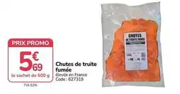 Promocash Promo - chutes de truite fumée offre