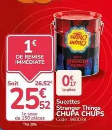 Promocash Chupa chups - sucettes stranger things offre