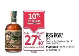Promocash Don papa - rhum para offre