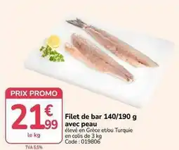 Promocash Promo - filet de bar 140/190 g avec peau offre
