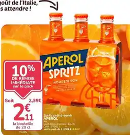 Promocash Aperol - spritz prêt-à-servi offre