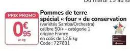 Promocash Promo - pommes de terre spécial four de conservation offre
