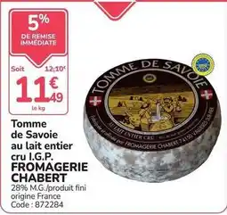 Promocash Fini - tomme de savoie au lait entier cru i.g.p offre