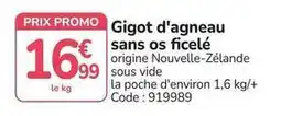 Promocash Promo - gigot d'agneau sans os ficelé offre