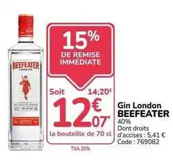 Promocash Beefeater - gin london offre
