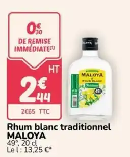 Promocash MALOYA Rhum blanc traditionnel offre