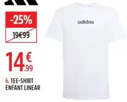 Intersport adidas TEE-SHIRT ENFANT LINEAR offre