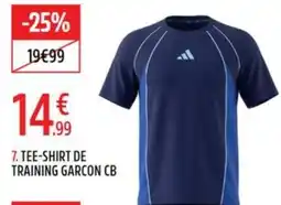 Intersport Adidas tee-shirt de training garcon cb offre
