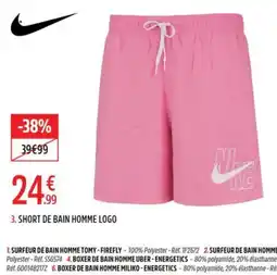 Intersport NIKE SHORT DE BAIN HOMME LOGO offre