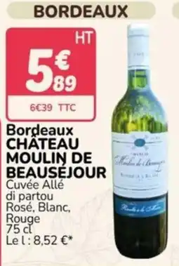 Promocash CHÂTEAU MOULIN DE BEAUSEJOUR offre